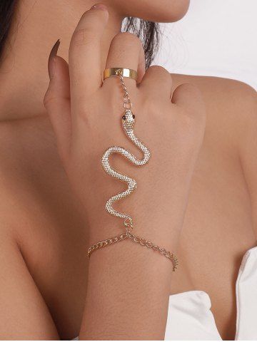 Vintage Snake Design Ring Mittens Bracelet