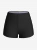 Plus Size Tribal Geo Print Crisscross Padded Boyshorts Tankini Swimsuit -  