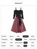 Cold Shouler Eyelets Bandage Top And High Low Heathered Midi Cami Dress Set -  