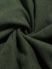California Letter Embroidered Pullover Corduroy Jacket -  