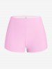 Plus Size Sparkle Print Colorblock Tankini Boyshorts Swimsuit -  