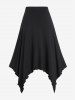 Gothic Handkerchief Hem Maxi Skirt -  