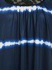 T-shirt Teinté Panenau en Dentelle de Grande Taille - Bleu profond 3X