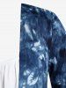 T-shirt Haut Bas Teinté de Grande Taille à Manches Longues avec Chaîne - Bleu profond 3x | US 22-24