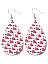 Valentine's Day Love PU Drop Earrings -  