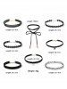 8 Pieces Choker Necklace Set -  