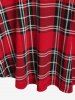 Plus Size Flounced Plaid 2 in 1 Top -  