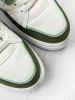 Topstitching Colorblock Lace Up Front High Top Skate Shoes -  