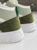 Topstitching Colorblock Lace Up Front High Top Skate Shoes -  