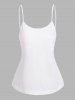 Single Button Long Sleeve Top And Basic Camisole Set -  