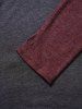 Sweat à Capuche Bicolore avec Poche Kangourou à Manches Longues - Gris S