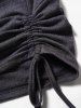 Sweat à Capuche Bicolore avec Poche Kangourou à Manches Longues - Gris S
