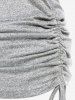 Débardeur Tricoté Tordu en Dentelle de Grande Taille à Volants - Gris Clair 4X | US 26-28