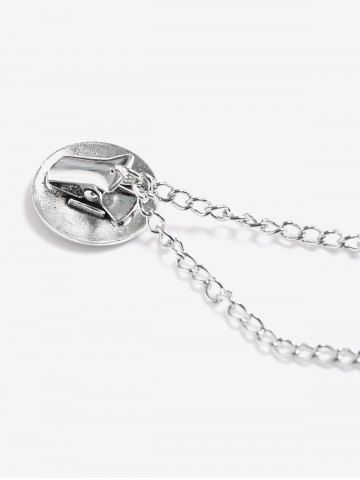 Plus Size Lettuce Ruched Chain Embellished Plunging Blouson Tee