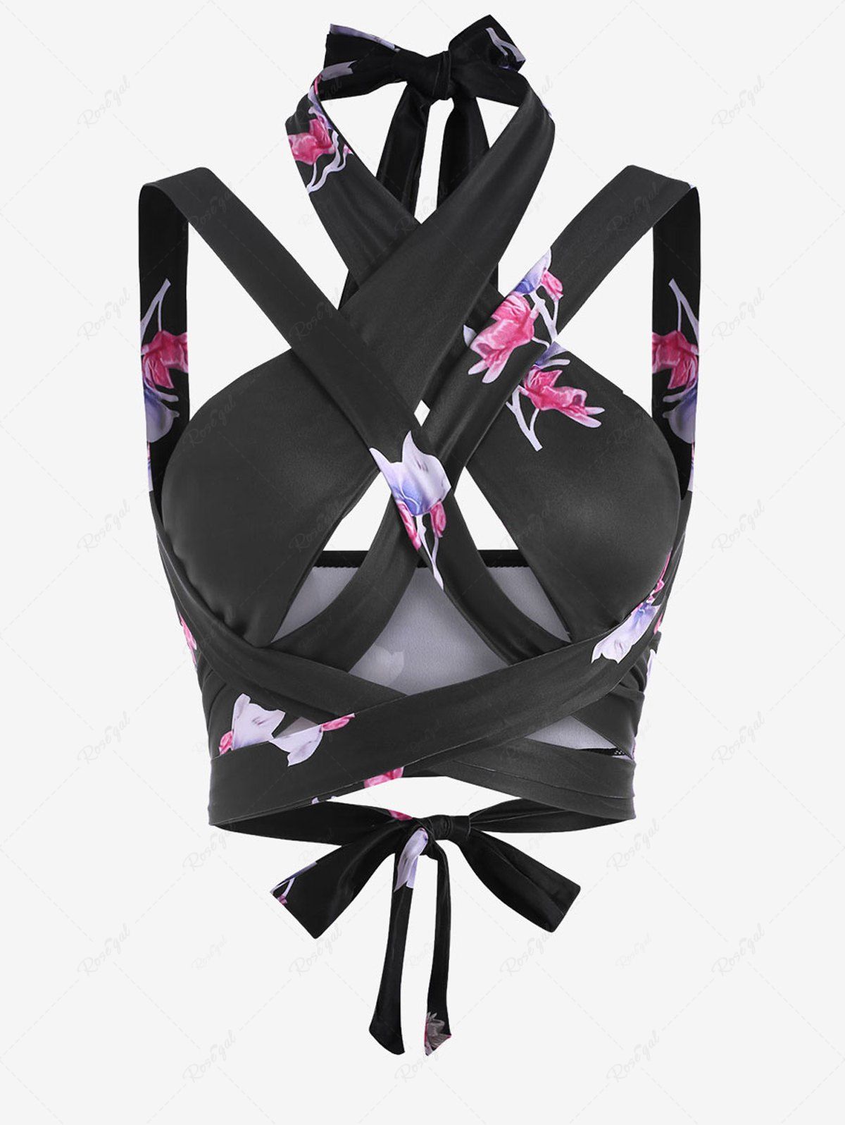 Unique Floral Criss Cross Tied Archie Top  