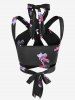 Floral Criss Cross Tied Archie Top -  