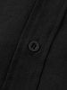 Solid Color Cotton Linen Textured Front Pocket Shirt -  