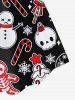 Robe de Noël à Imprimé Partout de Grande Taille sans Manches - Noir M | US 10