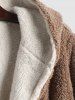 Fuzzy Fleece Reversible Hooded Night Robe -  