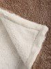 Fuzzy Fleece Reversible Hooded Night Robe -  