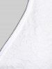 Plus Size Half Zipper Layered Tunic Lace Top -  