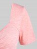 Robe Ligne A Fleurie Imprimée Manches Courtes de Grande Taille - Rose Léger  3X | US 22-24