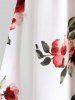 Robe Ligne A Fleurie Imprimée Manches Courtes de Grande Taille - Rose clair 4X | US 26-28
