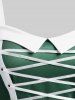 Plus Size Lace Up Gift Cat Print Christmas Dress -  