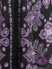 Plus Size Paisley Ruched Draped Skirted Tunic Tee -  