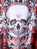 Gothic Skull Plaid Padded Boyleg Strappy Modest Tankini Swimsuit -  