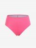 Plus Size Halter Tie Dye Twist Tankini Swimsuit -  