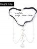 Seashell Starfish Charm Beaded Thigh Chain -  