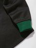 Landscape Colorblock Vintage Fleece Thermal Lined Sweatshirt -  