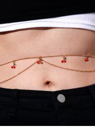 Sweet Cherry Pendant Double Waist Chain -  