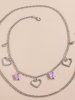 Butterfly Heart Charm Waist Chain -  