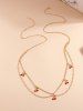 Sweet Cherry Pendant Double Waist Chain -  
