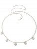 Retro Heart Rhinestone Decor Waist Chain -  