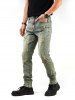 Distressed Bleach Wash Jeans -  