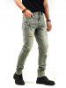 Distressed Bleach Wash Jeans -  