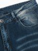 Destroyed Straight Leg Jeans -  