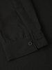 Stand Collar Pocket Long Sleeves Basic Shirt -  