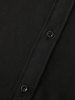 Stand Collar Pocket Long Sleeves Basic Shirt -  