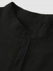 Stand Collar Pocket Long Sleeves Basic Shirt -  