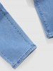 Ripped Bleach Wash Jeans -  