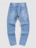 Ripped Bleach Wash Jeans -  