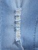 Ripped Bleach Wash Jeans -  