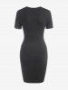 Lace-up Slinky Bodycon Dress -  