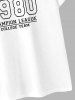 LOS ANGELES USA CALIFORNIA Crew Neck Short Sleeves Letter Tee -  
