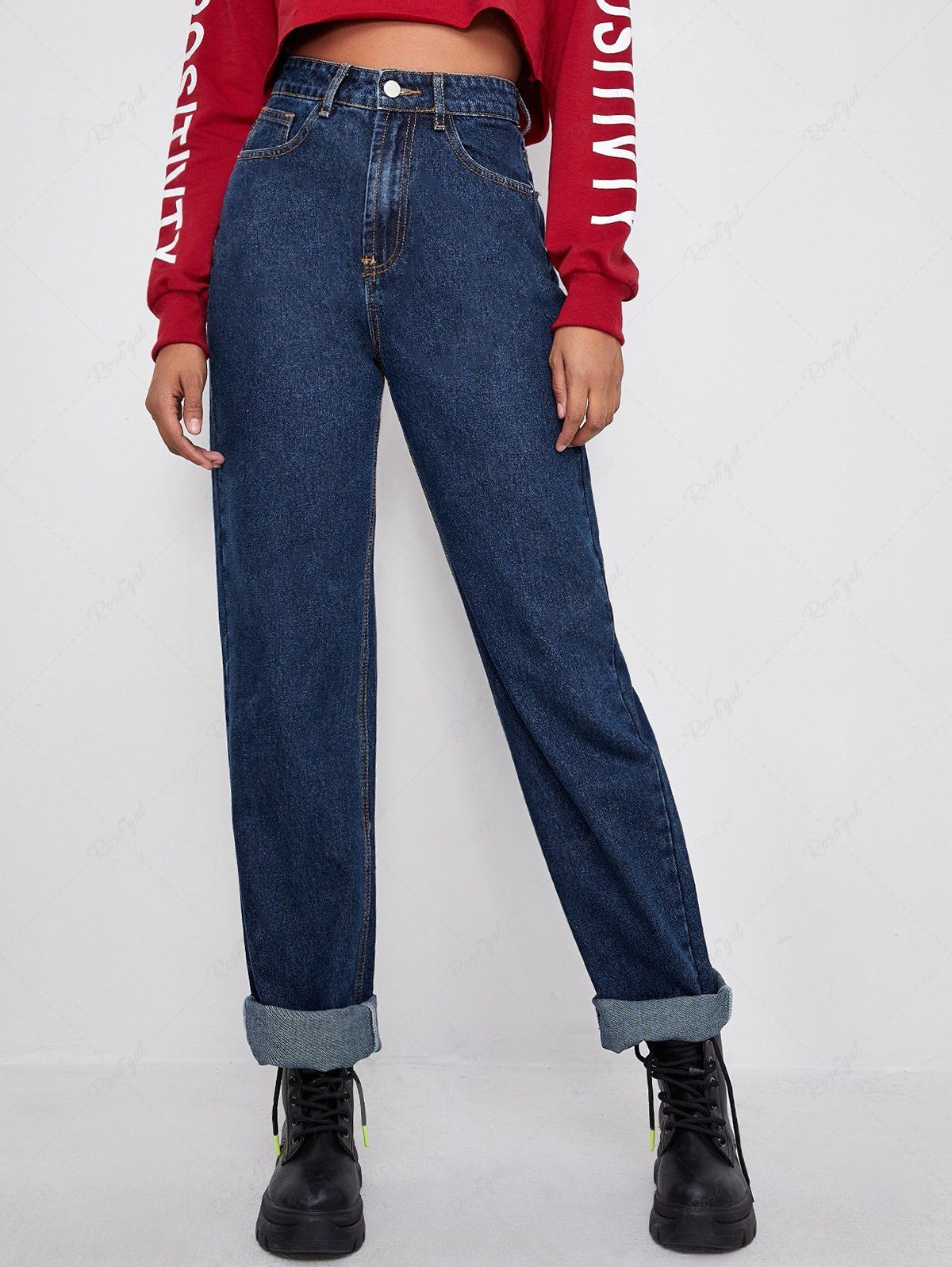 Affordable Stitching Long Wide Leg Jeans  