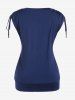 Haut en Couleur Unie de Grande Taille à Col Oblique - Bleu profond M | US 10